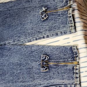 Vintage 80/90's high-waisted frosted jeans